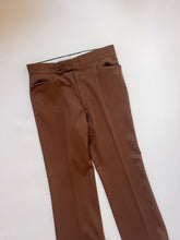 Load image into Gallery viewer, 70s Poly Brown Leisure Pants | XL-2X

