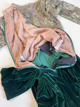 Load image into Gallery viewer, 80s Bob Mackie Emerald Green Lace Velvet Gown | S