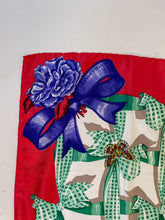 Load image into Gallery viewer, Vintage Bottega Veneta Bow Print Silk Scarf | 34&quot;
