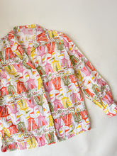Load image into Gallery viewer, 50s Circus Top Cotton Novelty Print Top | S-M
