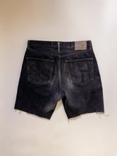 Load image into Gallery viewer, 90s Wrangler Black Denim Cut Off Shorts | 32w
