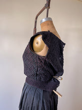Load image into Gallery viewer, 30s Black Woven Taffeta Ribbon Skirt Set | M
