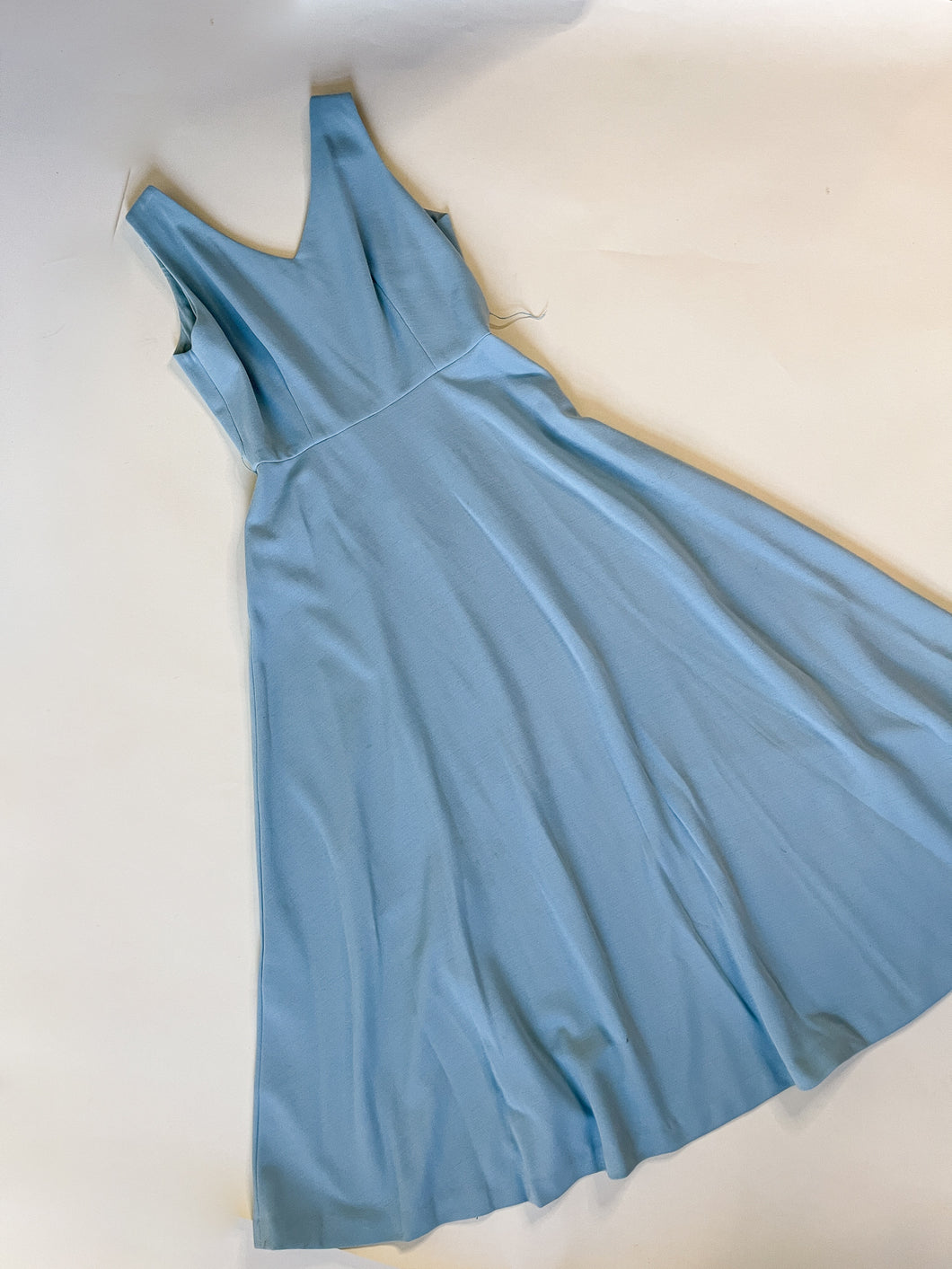 60s Mr Frank Pale Blue Maxi Dress | L