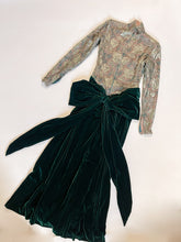 Load image into Gallery viewer, 80s Bob Mackie Emerald Green Lace Velvet Gown | S
