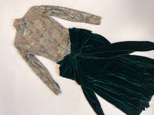 Load image into Gallery viewer, 80s Bob Mackie Emerald Green Lace Velvet Gown | S
