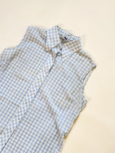 Load image into Gallery viewer, 70s Sears Baby Blue Gingham Shirt | M-L
