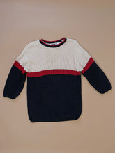 Load image into Gallery viewer, 90s DKNY Red White &amp; Navy Colorblock Pullover | S-M
