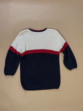 Load image into Gallery viewer, 90s DKNY Red White &amp; Navy Colorblock Pullover | S-M
