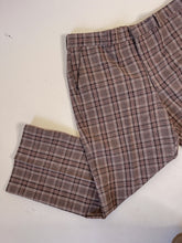 Load image into Gallery viewer, 70s Sears Sportswear Taupe Plaid Trousers | 36w
