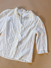 Load image into Gallery viewer, 90s Saks 5th Ave White Eyelet Cotton Blouse | S-M
