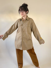 Load image into Gallery viewer, 80s Military Khaki Uniform Shirt | M-L
