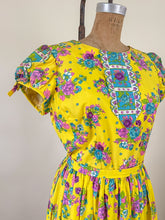 Load image into Gallery viewer, 60s Lilly Pulitzer Yellow Fit &amp; Flare Dress | S-M
