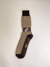 Load image into Gallery viewer, 70s Brown Zig Zag Socks | Size 10-13

