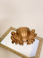 Load image into Gallery viewer, Vintage Baby Cherub Gold Wall Planter
