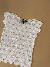 Load image into Gallery viewer, DKNY White Crochet Tee | XS-S
