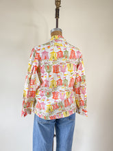 Load image into Gallery viewer, 50s Circus Top Cotton Novelty Print Top | S-M
